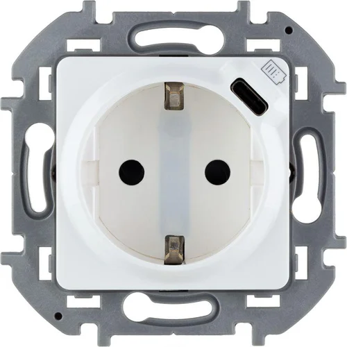 Розетка 1-м СП Inspiria 16А IP20 250В 2P+E немецк. стандарт с заряд. устройством USB тип C 1.5А 5В м Розетка 1-м СП Inspiria 16А IP20 250В 2P+E немецк. стандарт с заряд. устройством USB тип C 1.5А 5В м